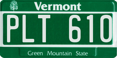 VT license plate PLT610