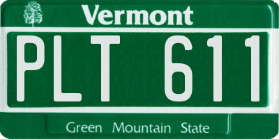 VT license plate PLT611