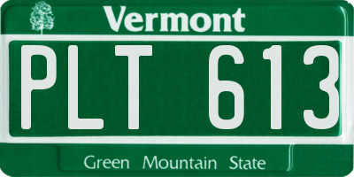 VT license plate PLT613
