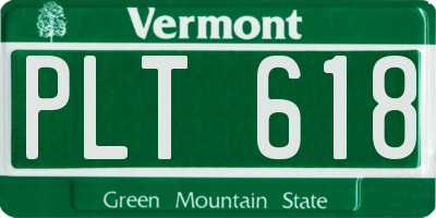 VT license plate PLT618