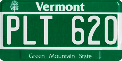 VT license plate PLT620