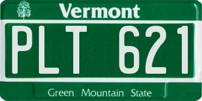 VT license plate PLT621