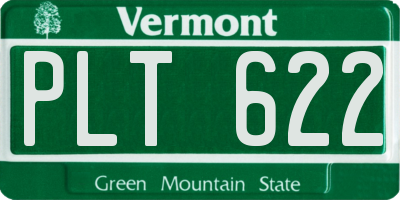 VT license plate PLT622