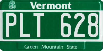 VT license plate PLT628