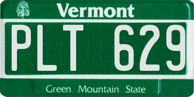 VT license plate PLT629
