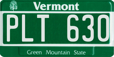 VT license plate PLT630