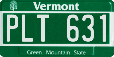 VT license plate PLT631