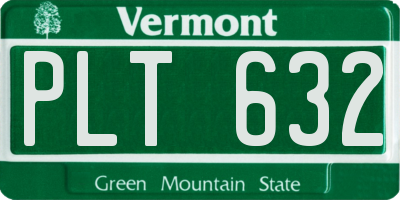 VT license plate PLT632