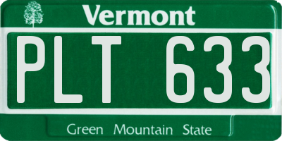 VT license plate PLT633