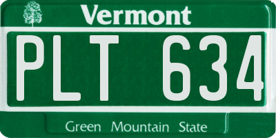VT license plate PLT634