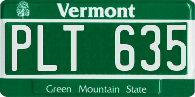 VT license plate PLT635