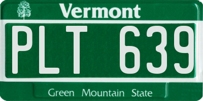 VT license plate PLT639