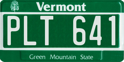 VT license plate PLT641