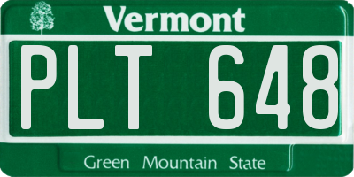 VT license plate PLT648