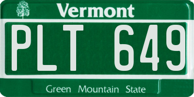 VT license plate PLT649
