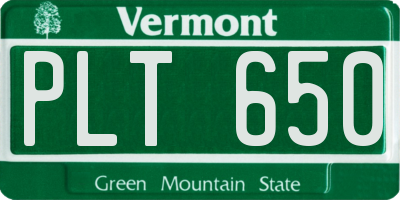 VT license plate PLT650