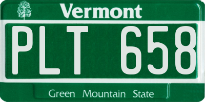 VT license plate PLT658