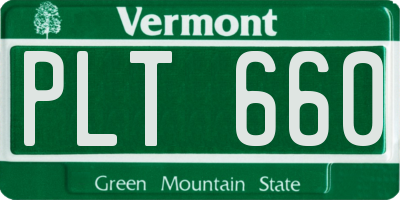 VT license plate PLT660