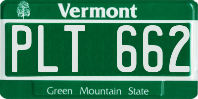 VT license plate PLT662