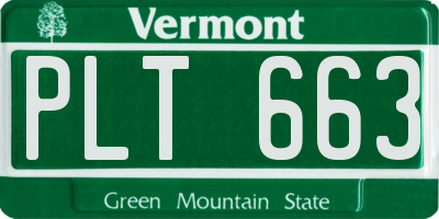 VT license plate PLT663