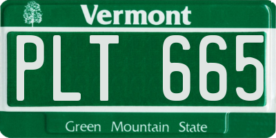 VT license plate PLT665
