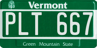 VT license plate PLT667