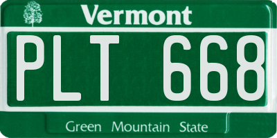 VT license plate PLT668