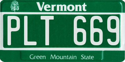 VT license plate PLT669