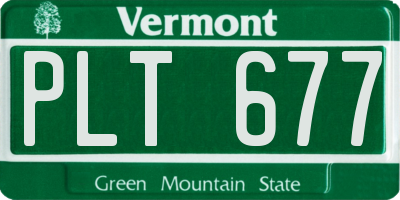 VT license plate PLT677