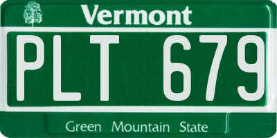 VT license plate PLT679