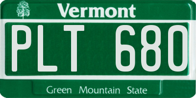 VT license plate PLT680