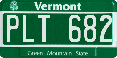 VT license plate PLT682