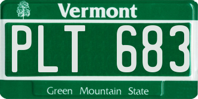 VT license plate PLT683