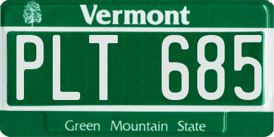 VT license plate PLT685