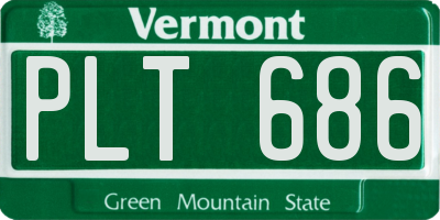 VT license plate PLT686