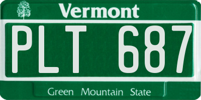 VT license plate PLT687