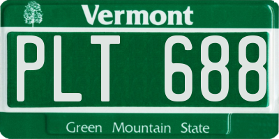 VT license plate PLT688