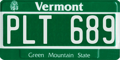 VT license plate PLT689