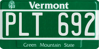 VT license plate PLT692