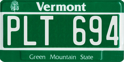 VT license plate PLT694