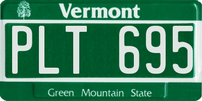VT license plate PLT695