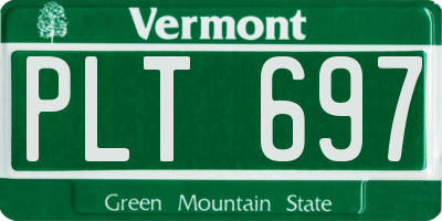 VT license plate PLT697
