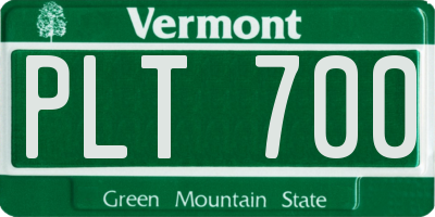 VT license plate PLT700