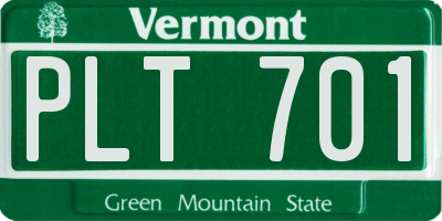 VT license plate PLT701
