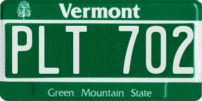 VT license plate PLT702