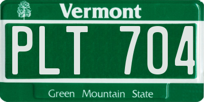 VT license plate PLT704