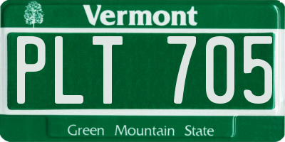 VT license plate PLT705