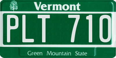 VT license plate PLT710