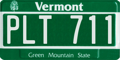 VT license plate PLT711
