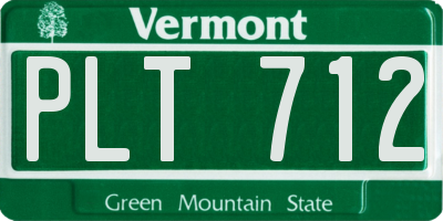 VT license plate PLT712